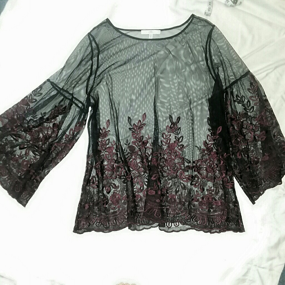 •Sheer Beautiful Blouse